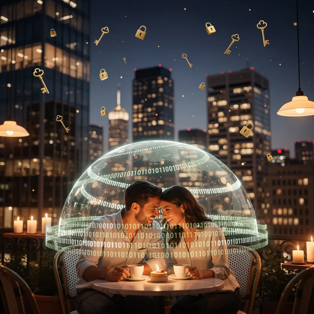 Ein beruhigendes Bild, das die zentrale Rolle von Sicherheit und Datenschutz beim Online-Dating unterstreicht. Vertrauen ist die Basis jeder Verbindung – erfahre, wie du deine Daten schützt, verdächtige Profile erkennst und dich bei ersten Treffen sicher verhältst. Verschaffe dir Einblick in die Schutzmaßnahmen moderner Dating-Plattformen.